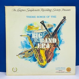 VINYL RECORD VINTAGE 33 rpm music album lp vtg in cover sleeve mcm 12 inch 12&quot; Big Band era theme songs longines symphonette