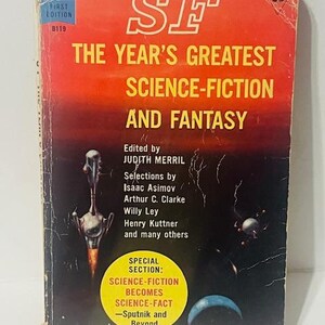 SF Years Greatest Fantasy Sky Science Fiction Paperback Book 1958 Judith Merril