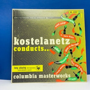 VINYL RECORD VINTAGE 33 rpm music album lp vtg with cover sleeve mcm 12 inch 12&quot; Andre Kostelanetz philharmonic symphony orchestra conducts