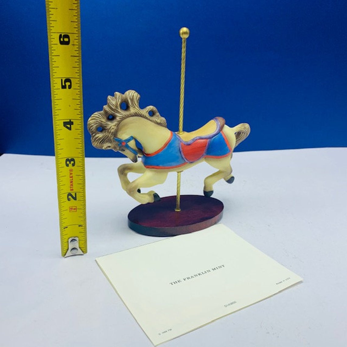 FRANKLIN MINT CAROUSEL 1989 Horse Figurine Porcelain Vintage Etsy