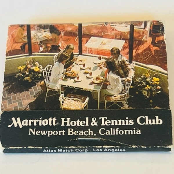 Match holder Box Matchbook vtg Werbebox Newport Beach California Mariott