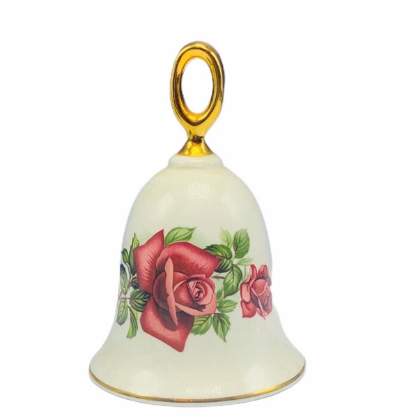 DANBURY MINT BELL American rose collection vintage fine anglaise en porcelaine en porcelaine fleur florale vtg mcm Wendy Cussons