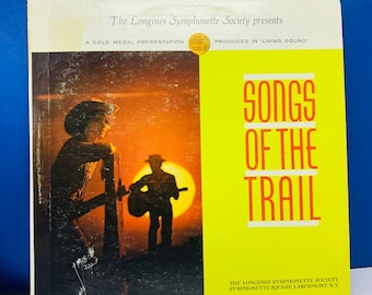 VINYL RECORD VINTAGE 33 rpm album musicale lp vtg con copertina manica mcm 12 pollici 12" Songs of the Trail Longines symphonette