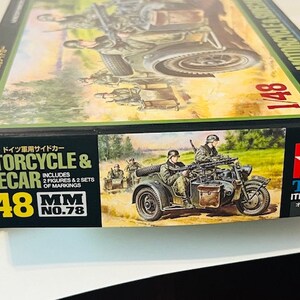 Kit Accessoire 1:48 Moto Allemande Avec Sidecar Hauler Models - Pour Maquette Tamiya, Neuf En Boîte