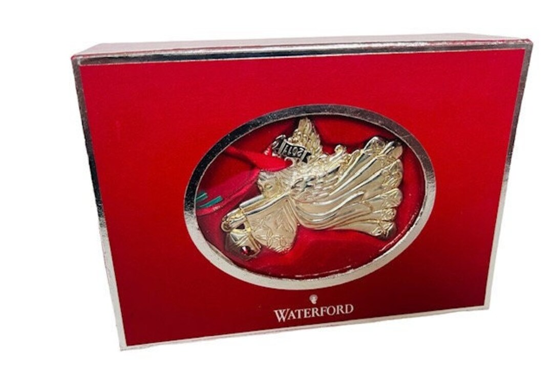 Waterford Crystal Angel Ornament Silver Lantern NIB Box Vtg Christmas ...