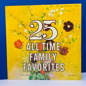 VINYL RECORD VINTAGE 33 rpm music album lp vtg with cover sleeve mcm 12 inch 12" all time family favorites 25 classical