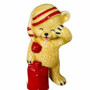 DANBURY MINT FIGURINE Teddy Bear Collection retired limited edition sculpture anthropomorphic cub decor gift fine bone china Sleepy