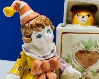 SCHMID MUSIC BOX the Entertainer 1983 Vintage Moving Teddy SCHMID MUSIC BOX the Entertainer 1983 Vintage Moving Teddy