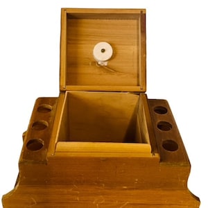 Briar Estate Pipe Display case holder wood England vtg grabow antique humidor UK