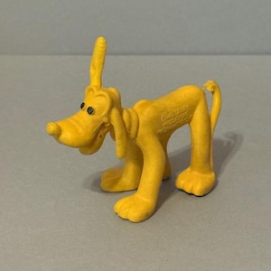 Vintage Walt Disney Productions Toy Figure Hong Kong Figurine Pluto Mickey Dog