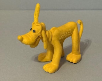 Vintage Walt Disney Productions Toy Figure Hong Kong Figurine Pluto Mickey Dog