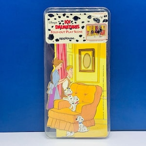 WALT DISNEY APPLAUSE fold out play scene vintage new old stock factory sealed toy 101 Dalmatians lucky pongo cruella