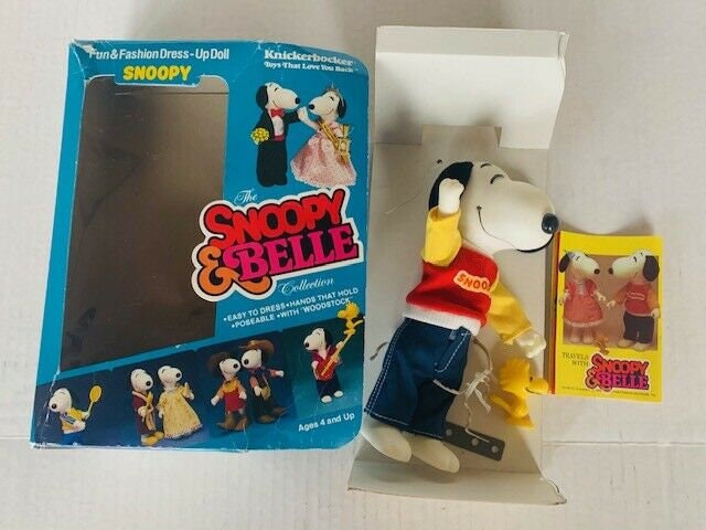 Snoopy Belle Doll Toy Figure 1965 Knickerbocker Peanuts Gang Snoopy Belle Doll Toy Figure 1965 Knickerbocker Peanuts Gang
