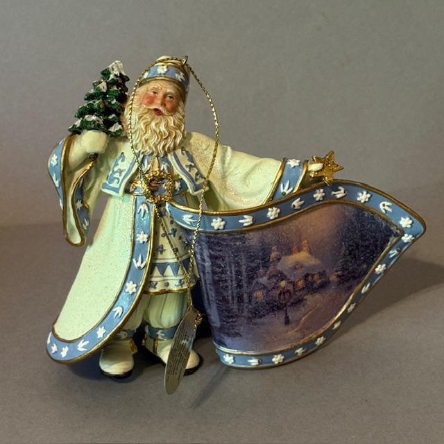 Thomas Kinkade Santa Figurine - Etsy
