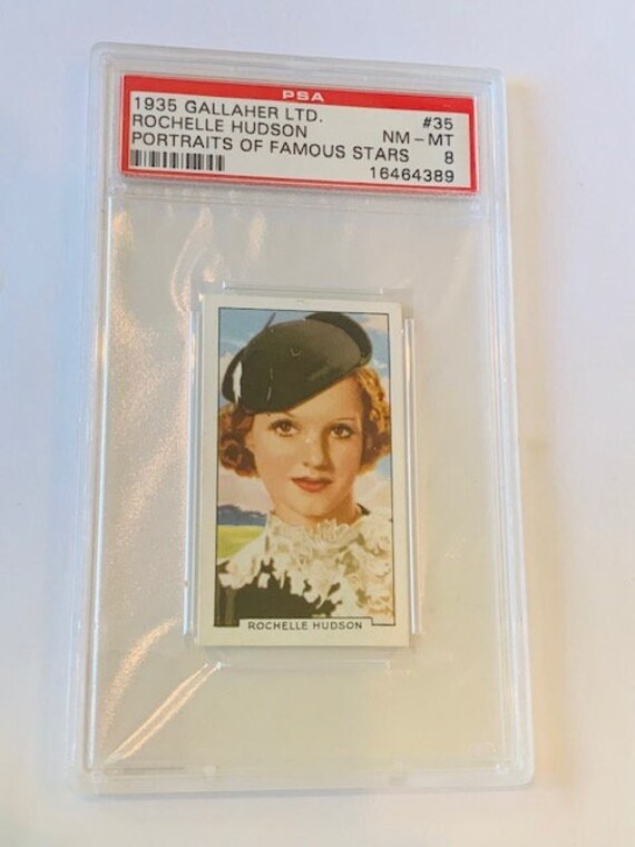 rochelle tobacco Gallaher LTD Cigarettes Tobacco Trading Card Graded PSA 9 MINT 1935  Portraits Famous Movie Stars #35 Rochelle Hudson Bachelor Bait