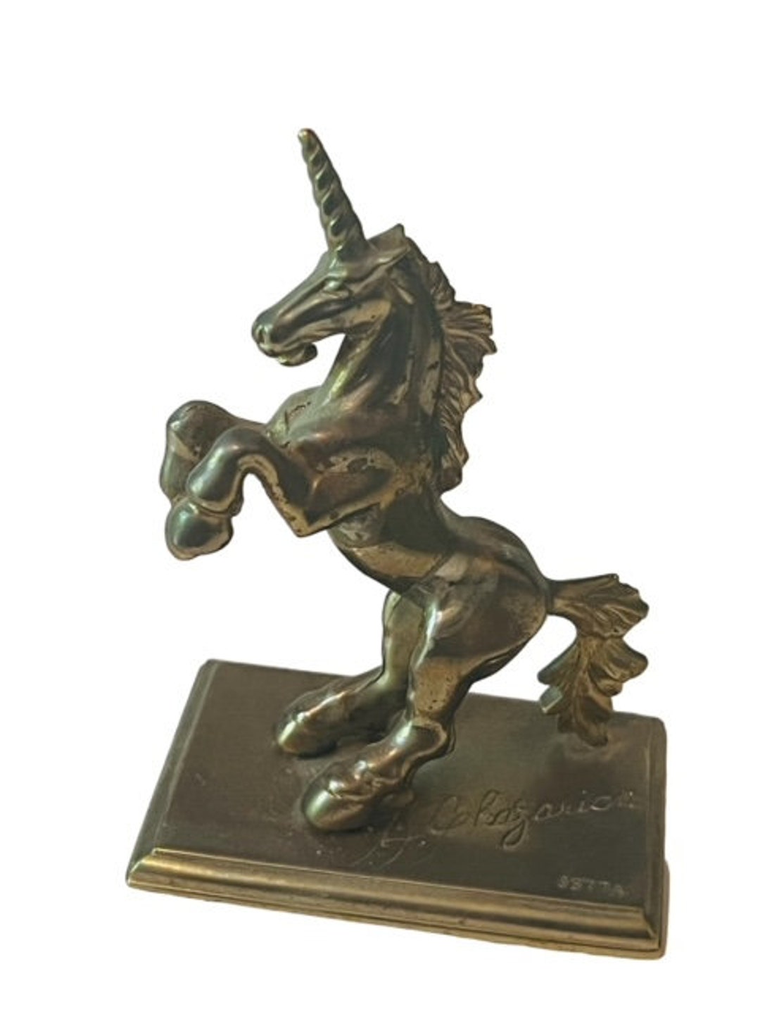 Vintage unicorn motif brass object/ビンテージ 真鍮