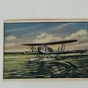 Airplane Tobacco Trading Card West Germany 1930s Garbaty Plane Heinkel jet HD42