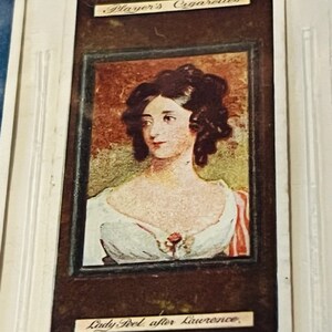 John Player Sons Tabakkarte 1923 Miniatures Britain Nottingham Lady Peel vtg