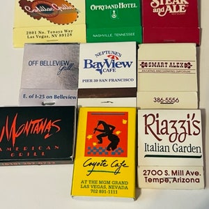 Match Holder matchbook vtg advertising LOT M29 Montanas Cadillac Belleview Cafe