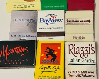 Match Holder matchbook vtg publicidad LOT M29 Montanas Cadillac Belleview Cafe