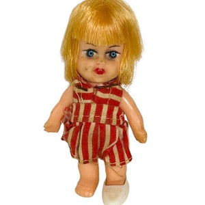 Mattel Doll 1966 antique toy figure vtg Liddle Kiddle Little locket stripe deco BMC4
