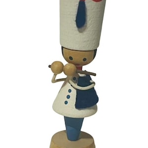 Wendt Kuhn ERZGEBIRGE Carved Wooden steinbach Germany Figurine Marching Band Flute Lute A4