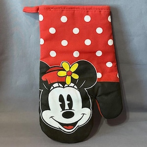 Vintage Minnie Mouse Oven Mitt Mit Potholder Walt Disney Disneyland World Glove