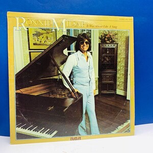 VINYL RECORD VINTAGE 33 rpm music album lp vtg in cover sleeve mcm 12 inch 12" Ronnie Milsap it was almost like a song