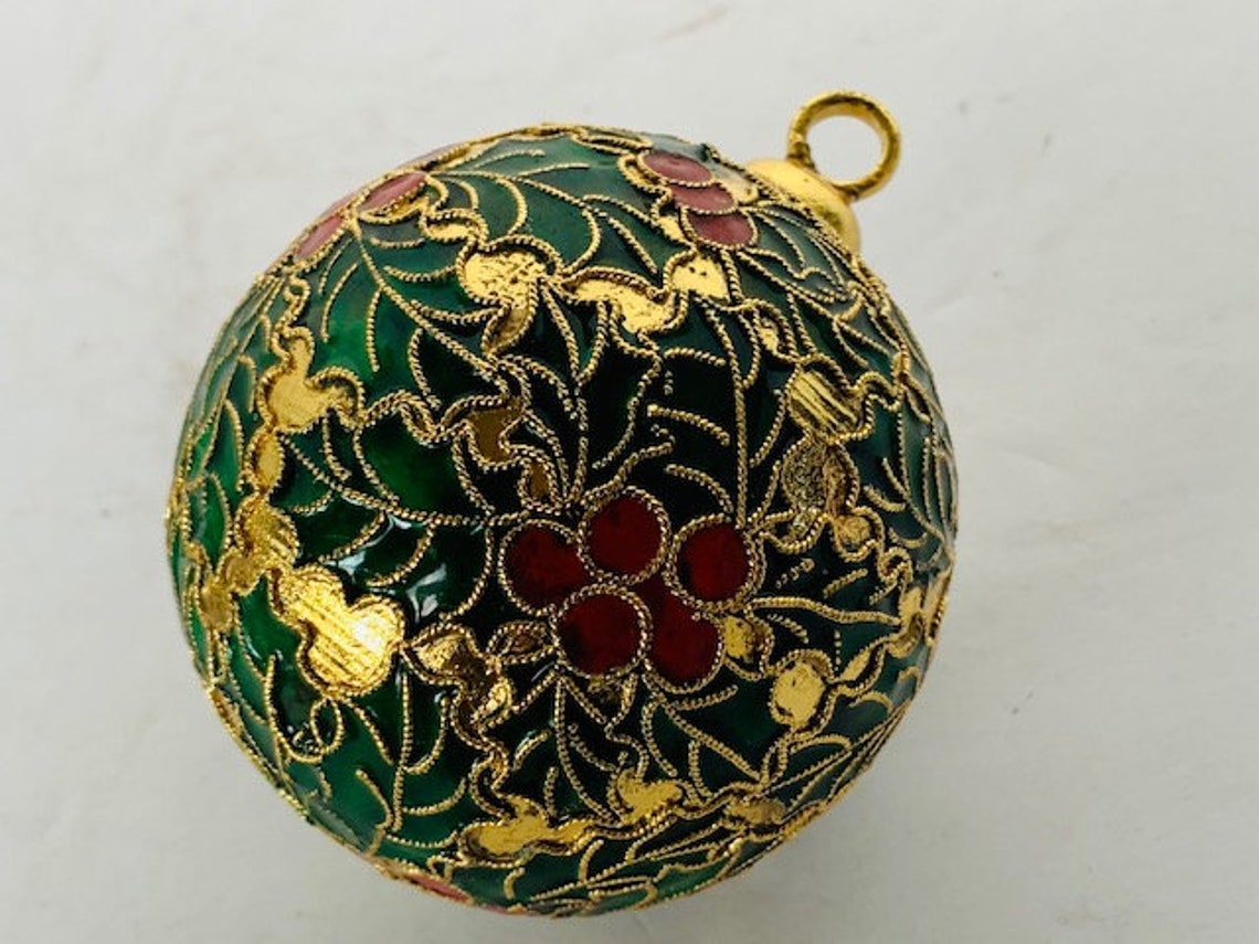 CLOISONNE FRANCE FIGURINE Bell ornament French art vintage vtg Etsy