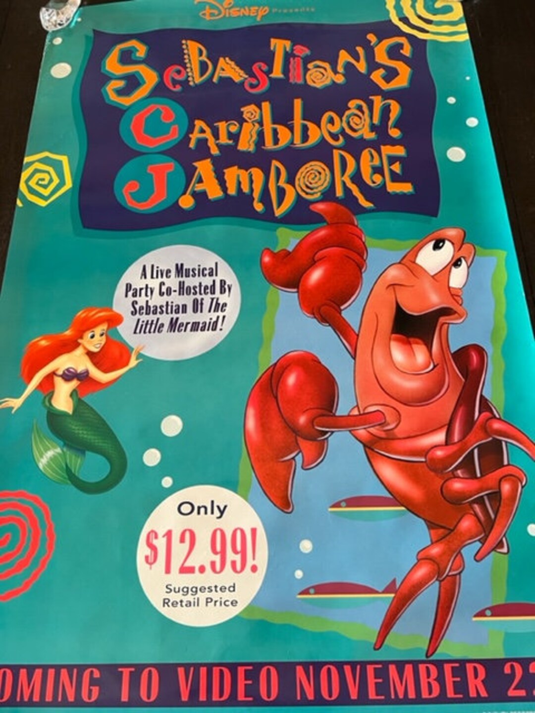 Movie Theater Cinema Poster Vtg Lobby Card Sebastian Caribbean Jamboree