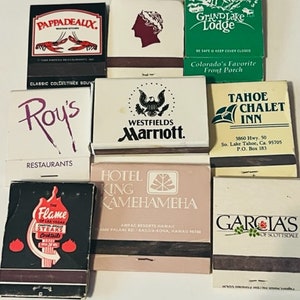 Match Holder matchbook vtg advertising LOT M31 Pappadeaux Tahoe Flame Garcias NV