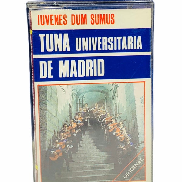 Cassette tape music songs album hits vtg vintage pop rock roll classical world greatest marching Madrid Spain spanish tuna universitaria