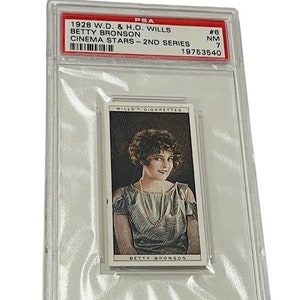 WD & HO Wills Film Cinema Stars tobacco trading card Graded PSA 7 Florence Desmond 1928 Portraits Famous Movie Betty Bronson Peter Pan