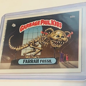 Farrah Fossil Garbage Pail Kids Trading Card 1986 Topps VERPAKKING VERSE dinosaurus € 88,-