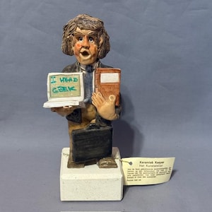 Estatueta vintage Keramiek Kasper Escultura RARA Alemanha Het Kunstatelier Geek