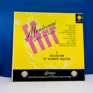 VINYL RECORD VINTAGE 33 rpm music album lp vtg with cover sleeve mcm 12 inch 12" Mantovani collection favorite Waltzes orchestra