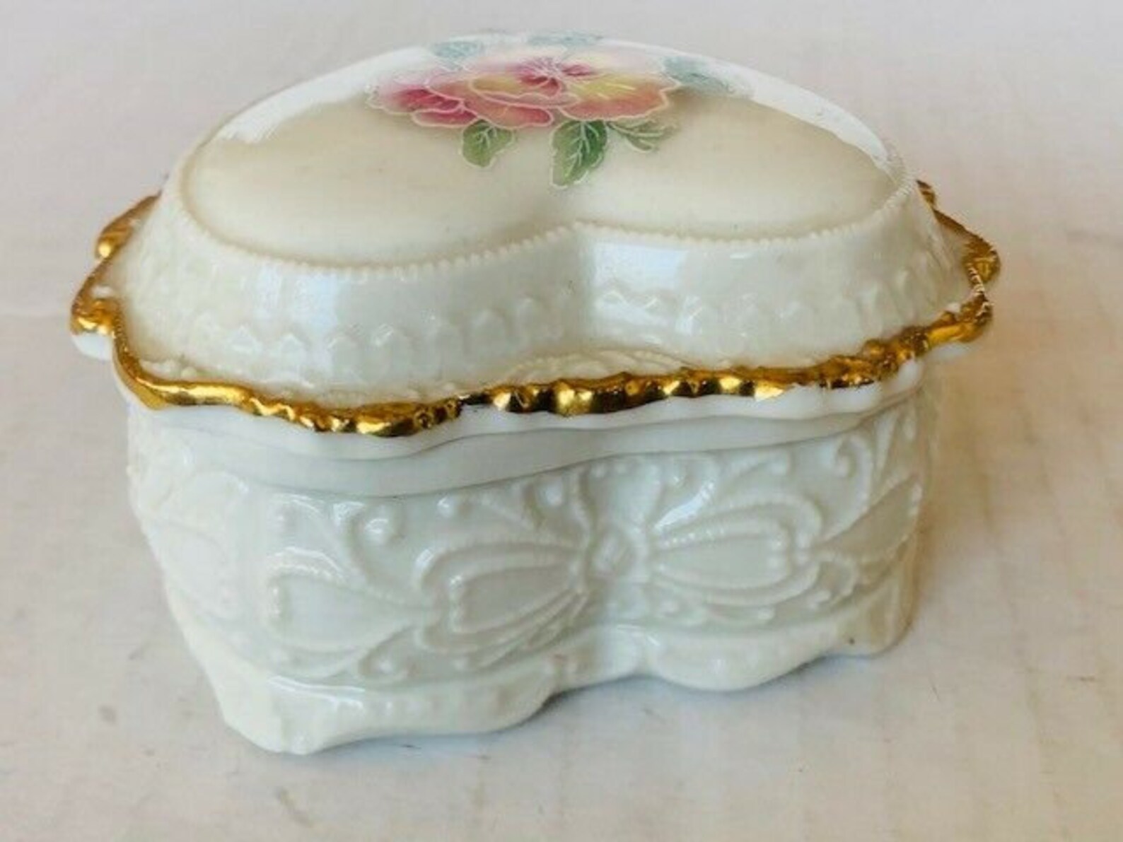 Heritage House Music Box jewelry trinket Love Me Tender flower Etsy