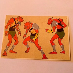 THUNDERCATS VINTAGE CALENDAR 1988 ljn card action figure toy art thunder cats paper ephemera telepictures cartoon Jackalman jackal man