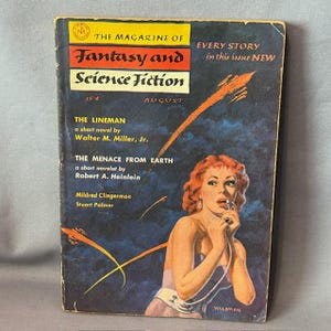 Vintage Science Fiction Fantasy Taschenbuch Sci Fi Space 1950s Lineman Menace
