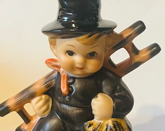 Goebel Hummel Figurine Ladder Chimney Sweep West Germany Vtg