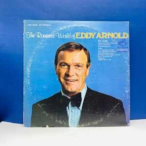 VINYL RECORD VINTAGE 33 rpm music album lp vtg with cover sleeve mcm 12 inch 12&quot; Eddy Arnold Romantic World