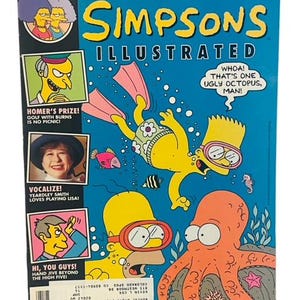 The Simpsons Illustrated Magazine Vtg Bart Homer Spring 1992 Monthly Newsstand
