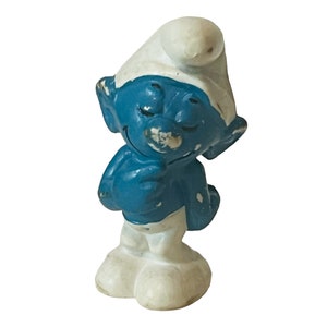 Smurfs toy figure Peyo Schleich Bully Germany 1978 vtg 20082 Bashful shy RARE