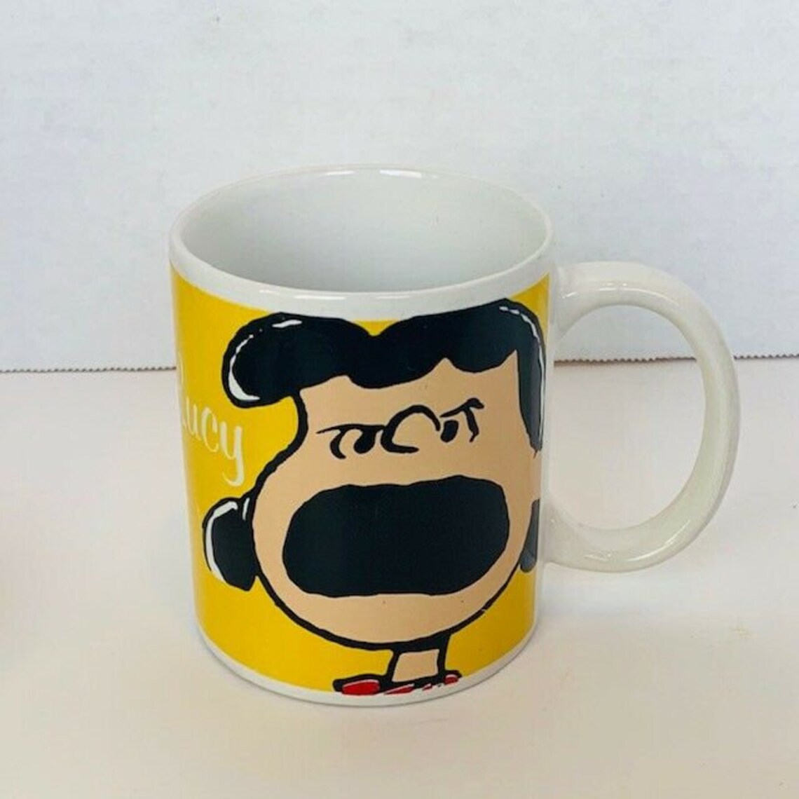 Lucy Van Belt Peanuts Gang Mug Cup Charlie Brown Screaming Jim Etsy