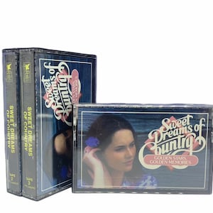 Fitas cassete música vtg conjunto lote misto 3 leitores vintage digerindo bons sonhos de country western golden stars memórias