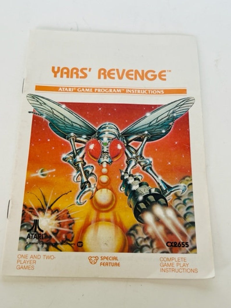Yars Revenge Atari 5200 video game vtg manual 2600 instructions arcade special image 1