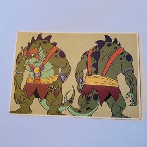 THUNDERCATS VINTAGE CALENDAR 1988 ljn card action figure toy art thunder cats paper ephemera telepictures cartoon Slithe sssslithe lizard