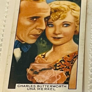 Gallaher Tobacco Card Film Partner Movie Star 1935 Charles Butterworth Merkel