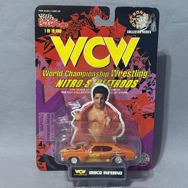 Vintage Diecast Car WCW Wrestling Disco Inferno Nitro Street Rods