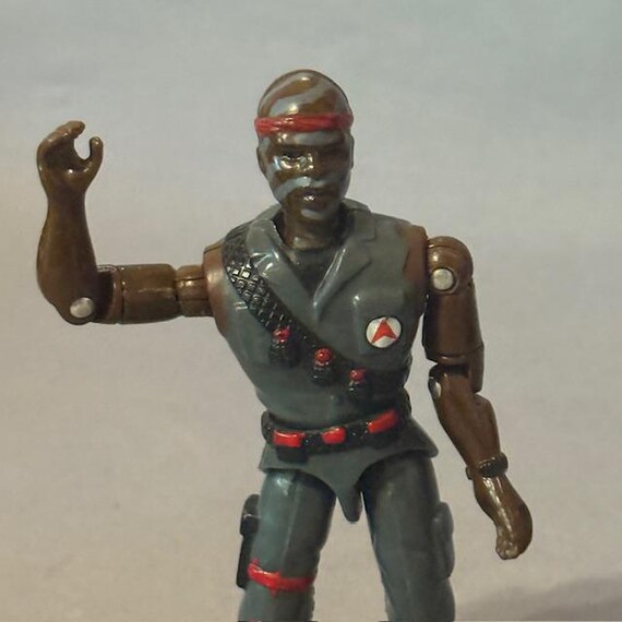 Vintage Lanard Corps Gi Joe Action Figure Toy 1986 Black Gray Camo